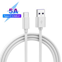 Kabel USB Type C 5A, Kabel Micro USB Super Cepat, Kabel Data Pengisian Cepat untuk iPhone, Xiaomi, Samsung