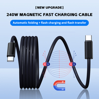 Câble magnétique en gros d'usine, câble USB-C tressé en nylon 240W, charge rapide, 1M, pour ordinateurs portables OnePlus et téléphones iPhone