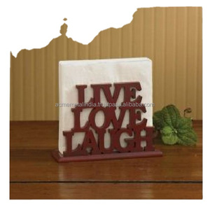 Metal Napkin Holder Unique Design Perfect for Home Kitchen Tabletop Decoration and Accessories <b>Red</b> Polished - Product Image 1