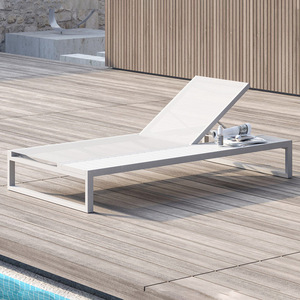 Chaise longue double de luxe en aluminium moderne pour patio, mobilier de jardin haut de gamme pour plage et piscine - Product Image 4