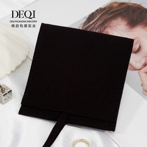 DEQI Custom logo square Microfiber Velvet Pouch Bag <b>Envelope</b> Style for Premium Jewelry Storage Jewelry <b>Gift</b> Packaging Pouches - Product Image 2
