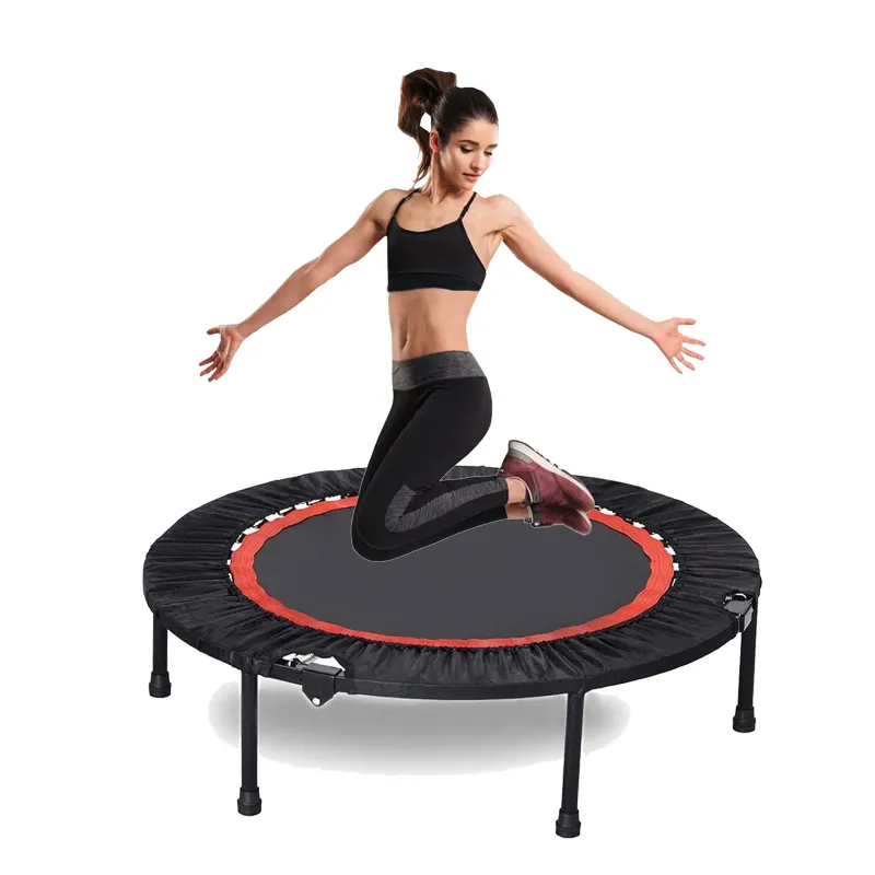 Manufacturers Direct Sales Of Round Trampoline Elastic Rope Quiet Trampoline For Adults With Armrest Bounce Bed