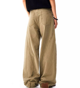 Pantalons de streetwear de haute qualité, design lourd, décontractés, coupe ample, patchwork, pattes d'éléphant, logo personnalisé, pantalons pour hommes - Product Image 5