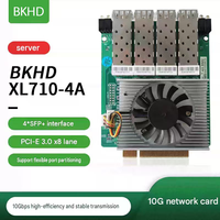 Kartu Jaringan Fiber BKHD Intel I350 XL710 82599ES 10G SFP+ PCIe Ethernet Adapter