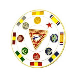 หมุดหมวกป้าย3D โลหะสีเงินทองแบรนด์3D โลโก้ตามสั่ง - Product Image 1