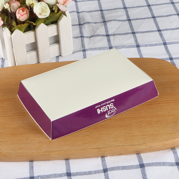 Hot Sale Disposable Take Away Sushi Salad Paper Box Paper Food Packaging Box