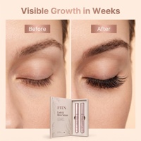 Coffret Cadeau Sérum Cils et Sourcils Or Rose Formule Peptidique Nourrissant Allongeant Usage Quotidien Marque Privée OEM Logo Personnalisé 3ml