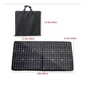 EU US Stock Lightweight 1.7kg Portable 72W Folding High Efficiency <b>Solar</b> MPPT Type Outdoor Charger USB/DC Output 3.6A Black for - Product Image 2