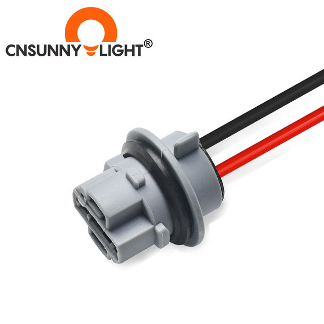T20 7440 W21W WY21W LED Bulb Holder LED Light Socket Adapter Connector LED Parking Side Light Lamp Wiring Harness Adaptor Socket