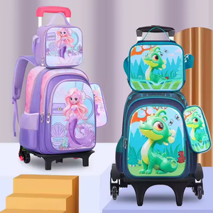 2026 Hot Selling Manufacturers Boy Children Schoolbag <b>Backpack</b> Girl <b>Backpack</b> Kids Trolley School Bag with <b>Wheels</b> and Handle - Product Image 1