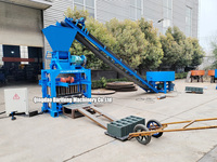 QT4-35 mesin bata lini produksi termasuk mixer dan conveyor semen blok mesin produksi
