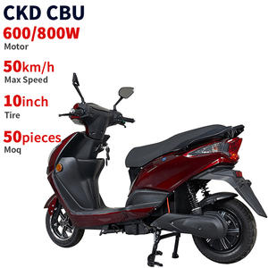Moto électrique <span class=keywords><strong>de</strong></span> <span class=keywords><strong>course</strong></span> à grande vitesse CKD SKD 10 pouces 600/800W 50 km/h Vitesse Cyclomoteur électrique avec pédales - Product Image 1