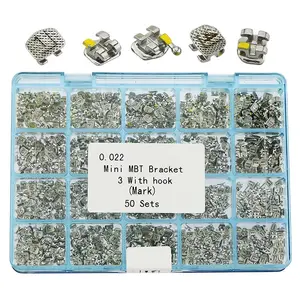 Set de 50 supports orthodontiques dentaires, mini 022, accessoires pour appareil orthodontique, avec crochet, 345 - Product Image 1