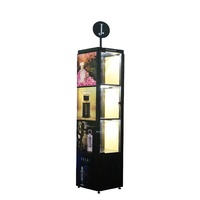 Présentoir de parfum de luxe sur pied avec éclairage LED et logo rétroéclairé personnalisé pour magasin de cosmétiques