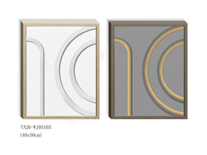 Quadro su Tela Minimalista Geometrico con LED, Arte Moderna per Soggiorno, Grande Dipinto da Appendere - Product Image 3