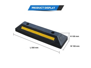 550mm En Caoutchouc Camion <span class=keywords><strong>Garage</strong></span> Bouchons de <span class=keywords><strong>Voiture</strong></span> Arrêt De <span class=keywords><strong>Roue</strong></span> pour le Stationnement - Product Image 2