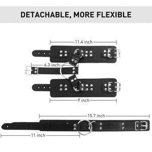 Kit de Contrainte du Cou au Poignet, Collier avec Menottes Sexy pour Esclave, Ensemble de Bondage Réglable pour Couple, Outil de Jeu Sexuel SM - Product Image 4