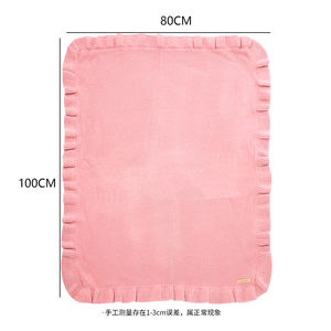 Manta de bebé de algodón orgánico Mimixiong manta de seguridad de punto para recién nacidos Color sólido volantes Babe Swaddle Wrap OEKO-TEX Babydecke - Product Image 2