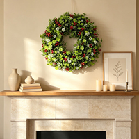 Guirlande de Noël Artificielle Toutes Saisons – Cadeau Festif pour Porte d'Entrée, Mur, Cheminée, Porche, Extérieur, Décoration Hivernale et de Fêtes pour la Maison