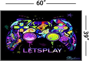 <span class=keywords><strong>Tapis</strong></span> de jeu Cool Carpet for Boy's Gamer Bedroom Decor Soft & Non Slip Large Machine Washable Black Game Controller - Product Image 2