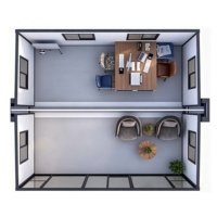 Maison conteneur modulaire de 10 pieds avec système d'énergie solaire, bureau moderne, atelier, unité d'hébergement, bâtiment préfabriqué portable