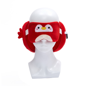Cartone animato cuscino da viaggio per dormire Maschera per occhi aereo treno con testa morbida animale gatto - Product Image 2