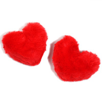 Porte-clés en peluche en forme de cœur en laine créative personnalisée, jouet en peluche rouge, accessoire de sac, porte-clés