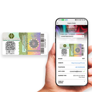 Autocollants holographiques d'hologramme personnalisés  anti-contrefaçon d'hologramme 3D avec l'étiquette de sécurité de code de - Product Image 2