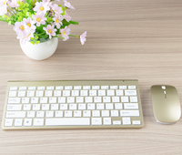 Nouvel ensemble clavier et souris sans fil 2,4 G mini LED USB étanche et coloré, ultra-fin, idéal pour le bureau - Vente chaude 2025