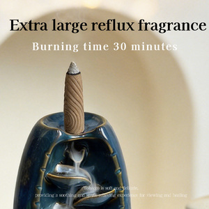 Encens Chinois <span class=keywords><strong>Zen</strong></span> à Reflux Grande Capacité en Bois d'Aloès Naturel et Bois de Santal pour Aromathérapie, Salle de Thé et Salon - Product Image 3