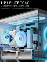 Refroidisseur d'air pour processeur ARGB upHere 120 mm, ventilateur RGB pour processeur, compatible LGA1851, 1700, AM5, AM4, LGA1200, ventilateur de refroidissement silencieux pour PC