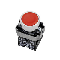 Interrupteur à bouton-poussoir métallique de 22 mm de la série LA38-B2B avec couvercle étanche