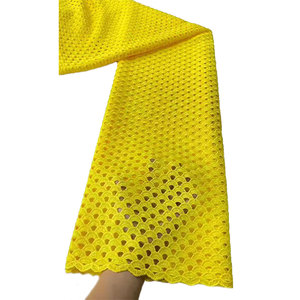 NI.AI tela de encaje africano 5 yardas cordón elegante tela de encaje blanco para Aso Ebi - Product Image 5