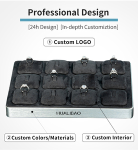 Stackable kim loại cạnh đồ trang sức hiển thị đứng đặt khay vòng. Tự làm kết hợp đồ trang sức sang trọng hiển thị đứng - Product Image 6