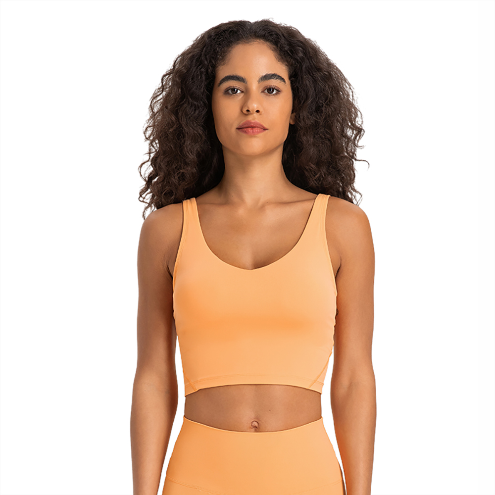2024 Sexy Back Fitness Quick Dry Yoga Top Breathable Running V Neck Bra Top