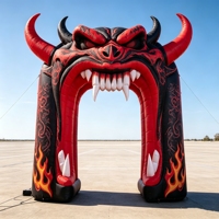 Arche gonflable personnalisée en forme de momie et de crâne pour Halloween, idéale pour les décorations de carnaval