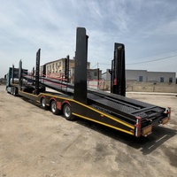 Grande demande 8 unités voiture transporteur Transport camion remorques double charge au sol 3Alxe semi-remorque châssis à vendre