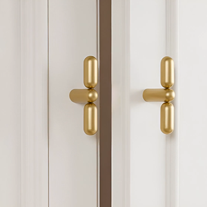 Koppalive 솔리드 황동 캐비닛 핸들 192mm 320mm 466mm 고급 가전 제품 브러시 마감 주방 서랍 및 옷장 하드웨어 - Product Image 4