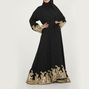 Moda in pizzo moderno musulmano Thobe per le donne morbido Bisht arabo Jubah <span class=keywords><strong>Nida</strong></span> con il nuovo modello Abaya - Product Image 4