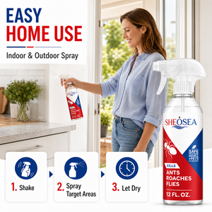 <span class=keywords><strong>Spray</strong></span> Natural Seguro <span class=keywords><strong>para</strong></span> el Control de Plagas SHEOSEA 12oz, Elimina Rápidamente Hormigas/<span class=keywords><strong>Cucarachas</strong></span>/Moscas en Interiores/Exteriores, Aroma Fresco Suave, Fácil de Agitar - Product Image 6