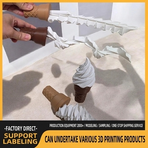 Jinccai Espada de Helado Retráctil, Accesorio de Broma, Juguete Divertido de Plástico Impreso en 3D, Cono de Helado Extensible, Regalo de Broma para Halloween - Product Image 1