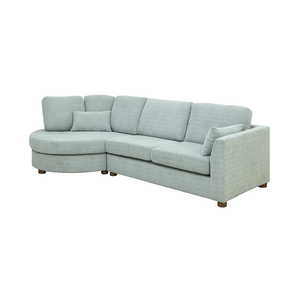 Sofá de esquina Chesterfield reclinable moderno y relajante para el hogar, oficina, sala de estar, muebles de tres asientos con patas de tela y estanterías - Product Image 5