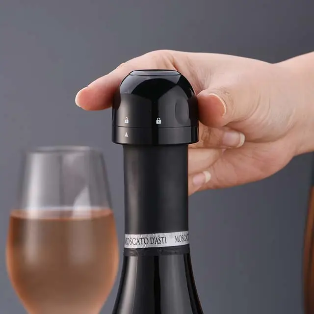 100 adet özel Logo Amazon üst satıcı şarap aksesuarları Mini vakum şampanya tıpası şarap şişesi stoper