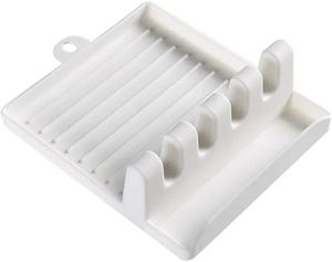 Single-Tier Multi-Functional Waterproof Modern Plastic <b>Kitchen</b> <b>Storage</b> <b>Rack</b> PP Material Injection Scoop Pad Holder Spoon Shelf - Product Image 2