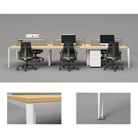 Grande table de conférence modulaire extensible contemporaine, cadre en aluminium moderne, plateau en verre, 2,8m-6m, grande table de réunion de bureau