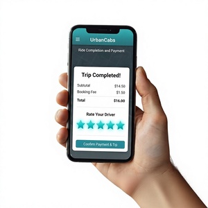 Reserva de Taxis Rápida y Económica con Rastreo GPS en Vivo, Viajes Instantáneos Programados, Versión de Internet Multiplataforma, Viajes Seguros - Product Image 1