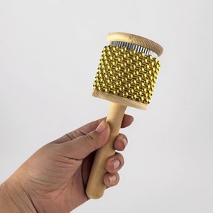 Cabasa dorée en bois, instrument de percussion portatif, instruments d'accompagnement africains pour la performance musicale, vente en gros - Product Image 5