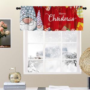 Cortinas Cortas para Ventana de <span class=keywords><strong>Cocina</strong></span> con Diseño Navideño de Muñeco de Nieve, Copo de Nieve y Árbol de Navidad, Personalizables - Product Image 2