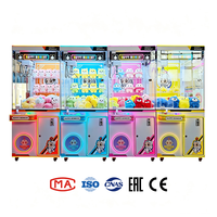 Machine à griffes miniature à monnayeur pour enfants et adultes, avec construction en métal et plastique, pour jeux d'arcade à prix en peluches