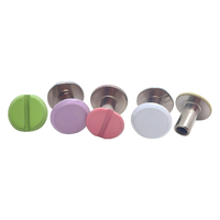 Vis Chicago colorées à tête plate fendue, vis de reliure détachables, rivets en cuir pour accessoires de bricolage en cuir